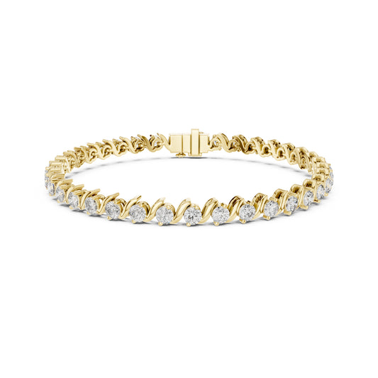 3.24  Ct Round Cut Top Grade Diamond Vintage Antique Delicate Stunning Party Wear Tennis Bracelet - HIGHCARAT DIAMONDS