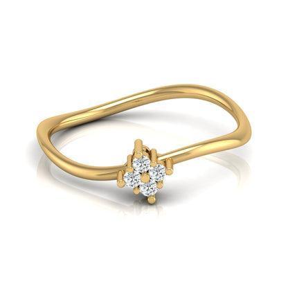 Round Cut Lab Grown Diamond Twisted Minimal Ring