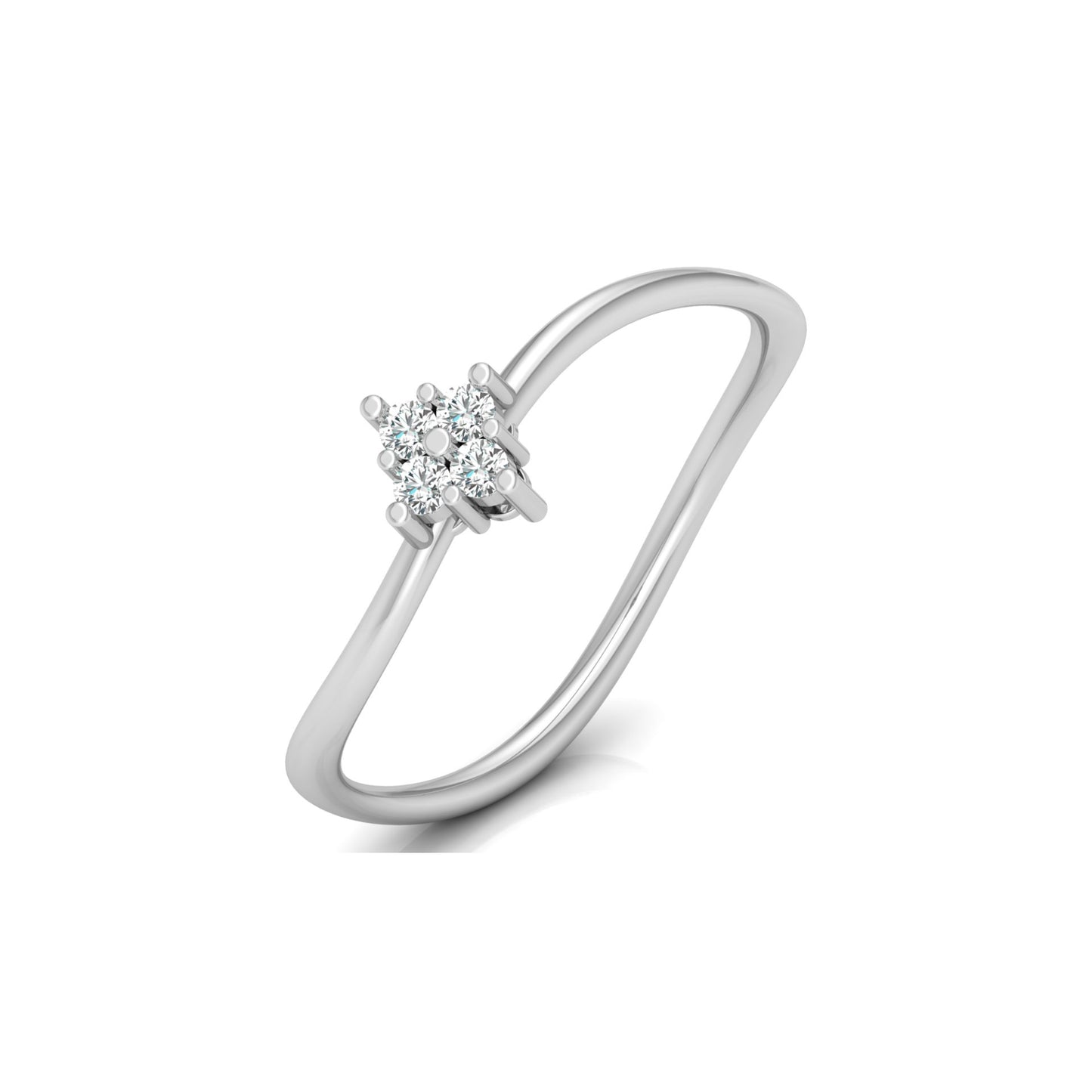 Round Cut Lab Grown Diamond Twisted Minimal Ring