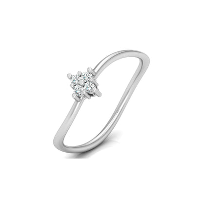 Round Cut Lab Grown Diamond Twisted Minimal Ring