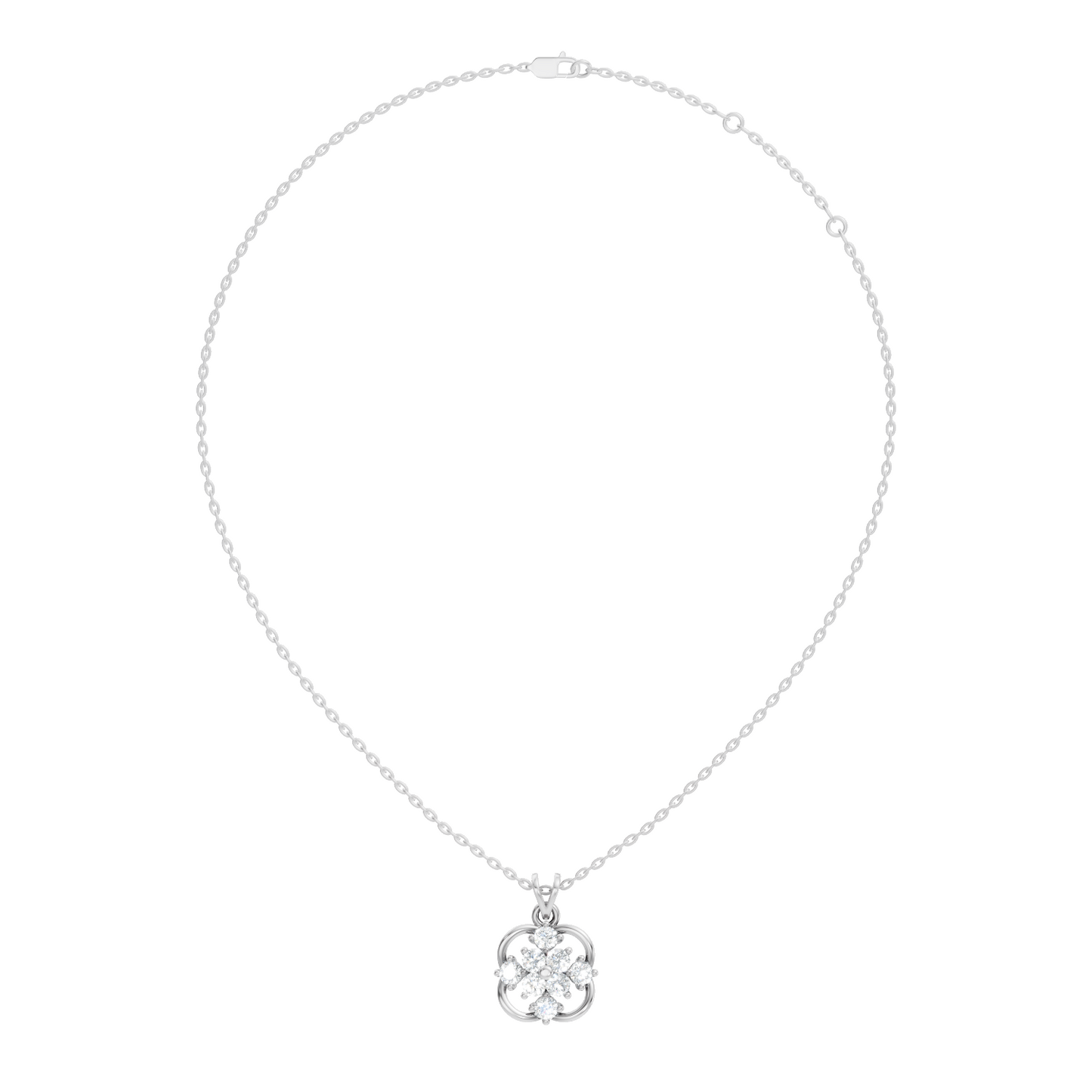 Unique Round Cut Diamond Pendant In 14K Solid Gold Personalized Jewelry For Women's - HIGHCARAT DIAMONDS