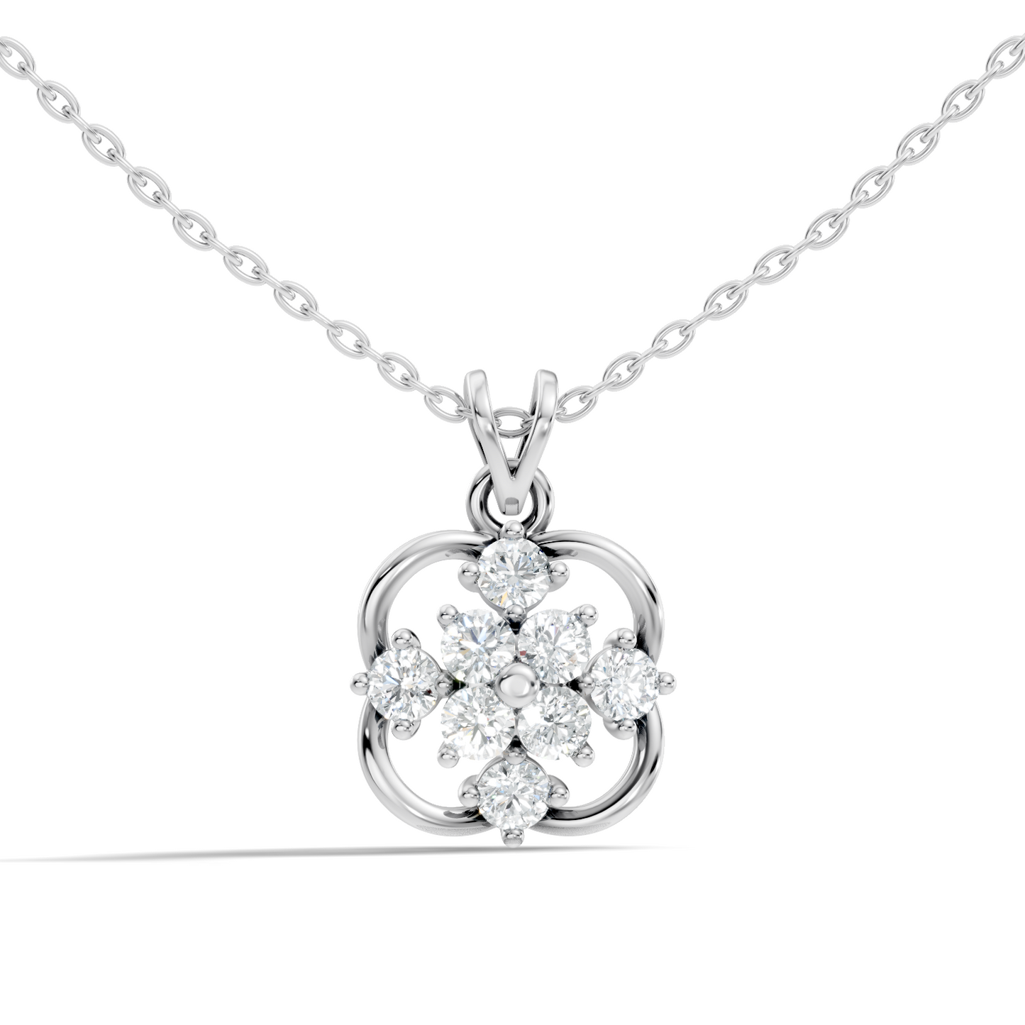Unique Round Cut Diamond Pendant In 14K Solid Gold Personalized Jewelry For Women's - HIGHCARAT DIAMONDS