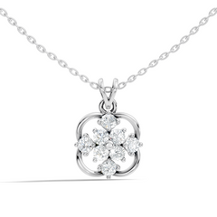 Unique Round Cut Diamond Pendant In 14K Solid Gold Personalized Jewelry For Women's - HIGHCARAT DIAMONDS