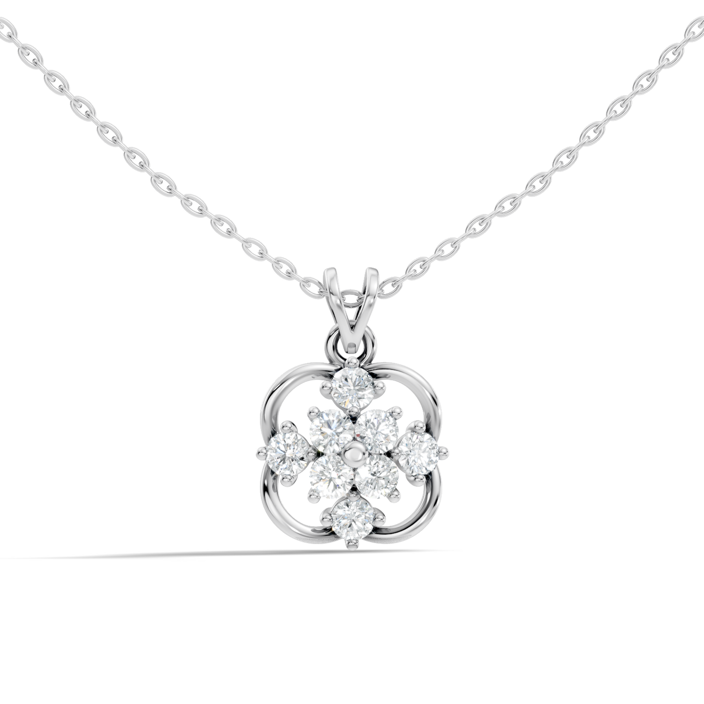 Unique Round Cut Diamond Pendant In 14K Solid Gold Personalized Jewelry For Women's - HIGHCARAT DIAMONDS