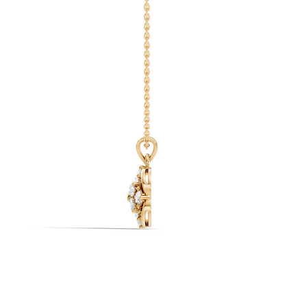 Unique Round Cut Diamond Pendant In 14K Solid Gold Personalized Jewelry For Women's - HIGHCARAT DIAMONDS
