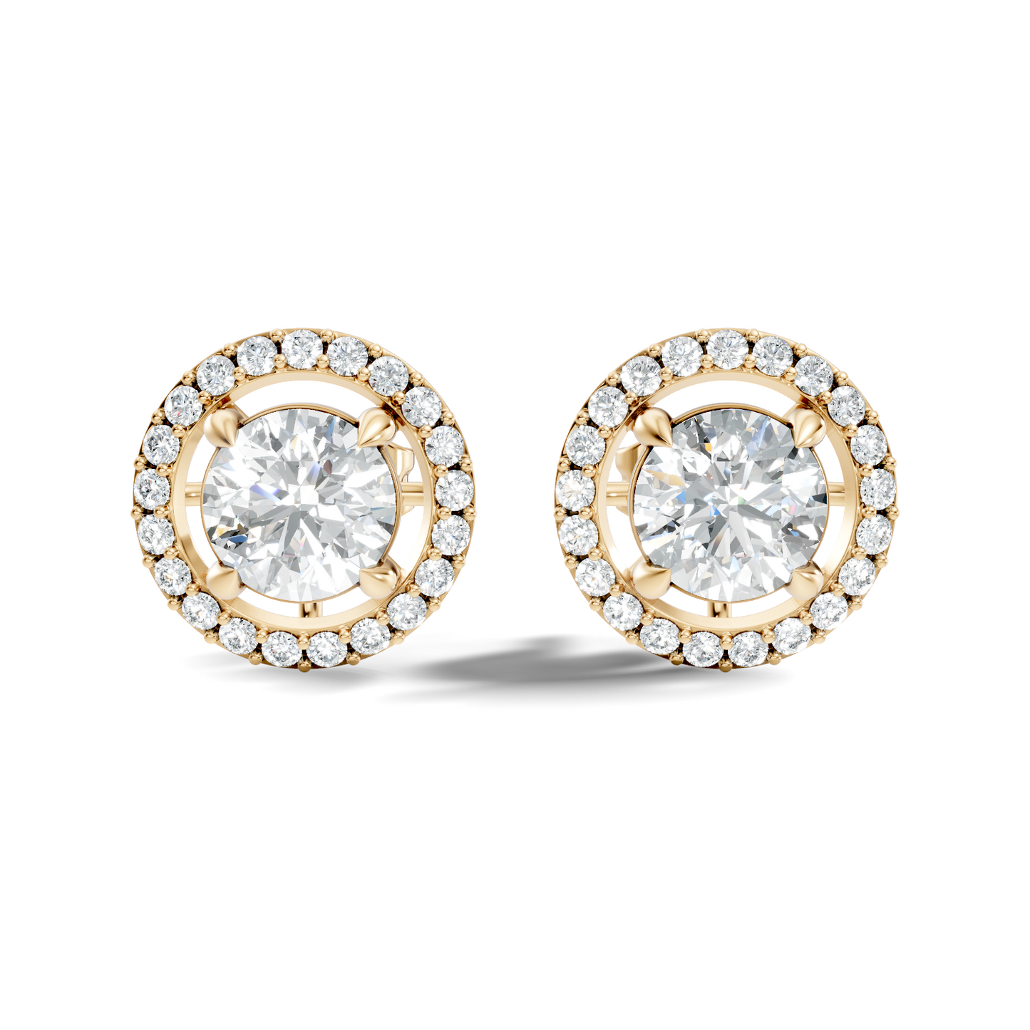 2.12 Ct Lab Grown Diamond Round Shape Minimalist New Classic Diamond Earrings For Wedding Wear - HIGHCARAT DIAMONDS