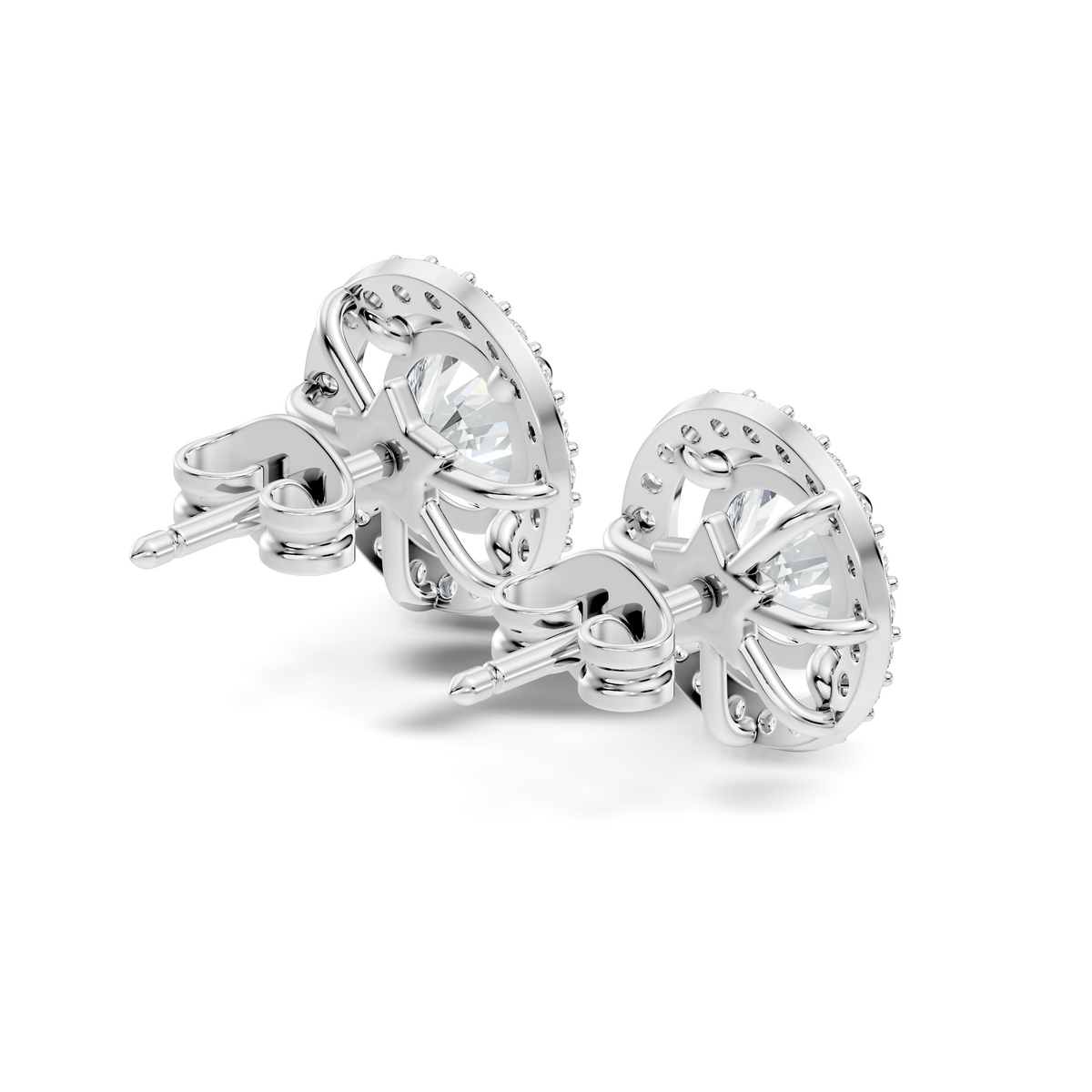 2.12 Ct Lab Grown Diamond Round Shape Minimalist New Classic Diamond Earrings For Wedding Wear - HIGHCARAT DIAMONDS