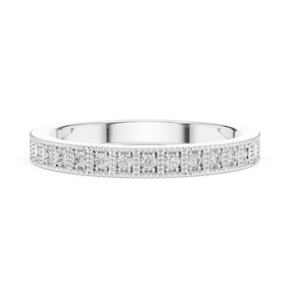 Round Cut Lab Grown Diamond Vintage Channel Set Dainty Perfect Wedding Band For Her - HIGHCARAT DIAMONDS