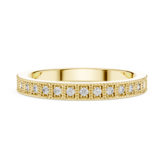 Round Cut Lab Grown Diamond Vintage Channel Set Dainty Perfect Wedding Band For Her - HIGHCARAT DIAMONDS