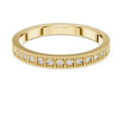 Round Cut Lab Grown Diamond Vintage Channel Set Dainty Perfect Wedding Band For Her - HIGHCARAT DIAMONDS
