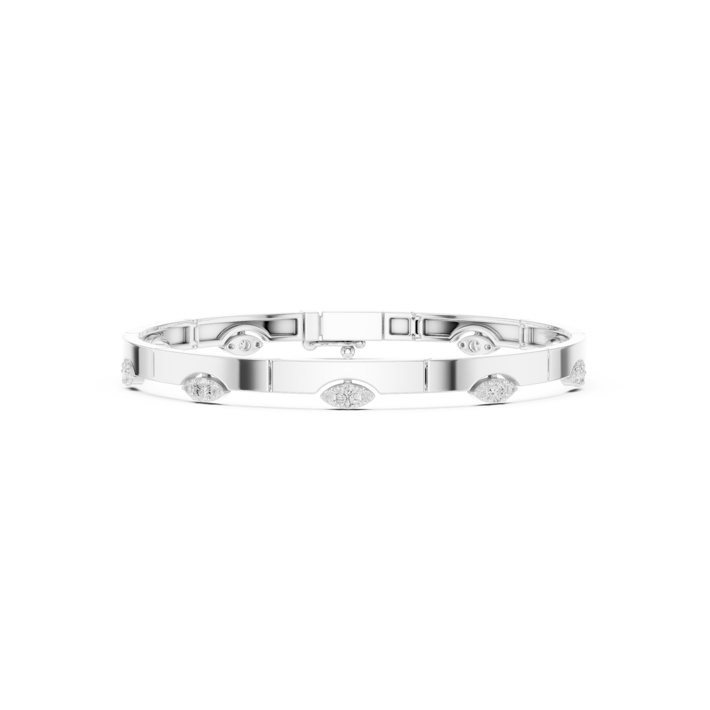 Round Cut Lab Grown Diamond Vintage Classic Ethical Bangle Bracelet - HIGHCARAT DIAMONDS