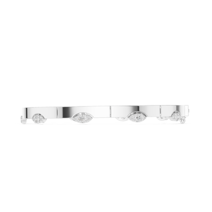 Round Cut Lab Grown Diamond Vintage Classic Ethical Bangle Bracelet - HIGHCARAT DIAMONDS
