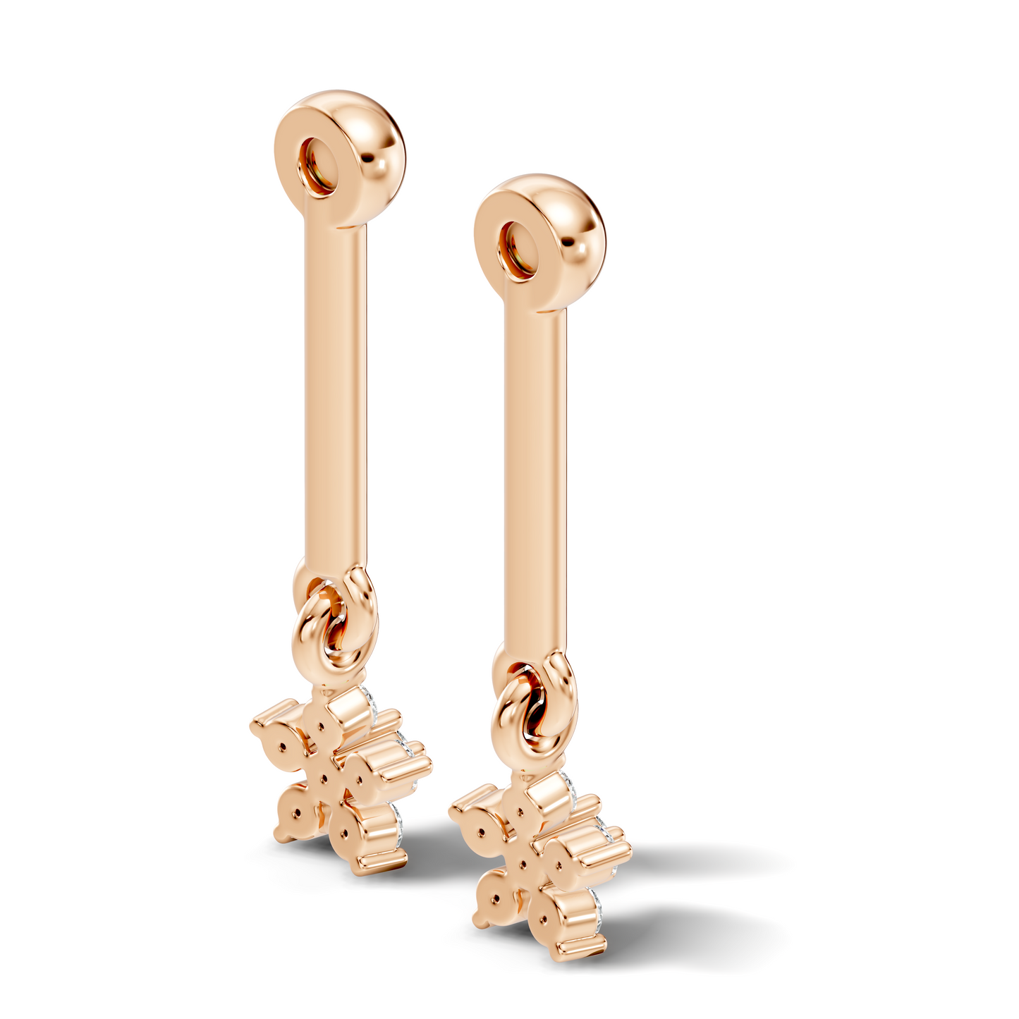 Round Shape Lab Grown & Natural Diamond 10k Solid Gold Very Classic shiny Earrings For Her - HIGHCARAT DIAMONDS