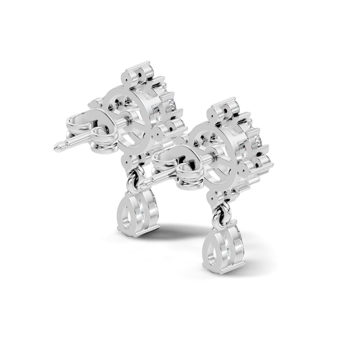 Natural & Lab Grown Round And Pear Shape Diamond For Classic Vintage Sparkling Diamond Earrings - HIGHCARAT DIAMONDS
