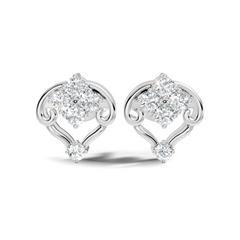 10k Solid Rose Gold Round Shape lab Grown & Natural Diamond Unique Every Wear Diamond Earrings - HIGHCARAT DIAMONDS