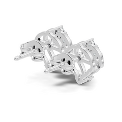 10k Solid Rose Gold Round Shape lab Grown & Natural Diamond Unique Every Wear Diamond Earrings - HIGHCARAT DIAMONDS