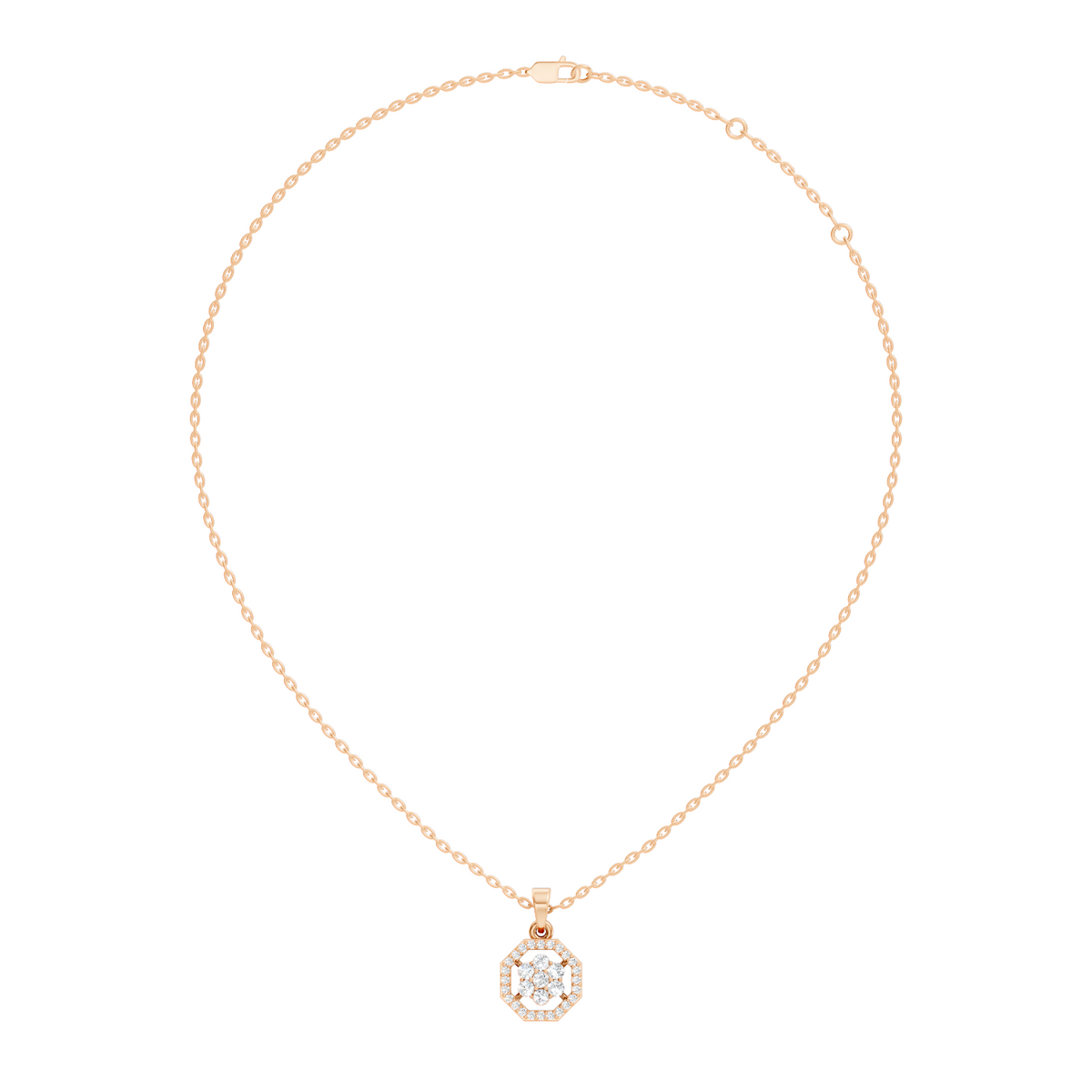 Elegant Round Cut Diamond Pendant In 14K Gold Affordable Gift for Women - HIGHCARAT DIAMONDS