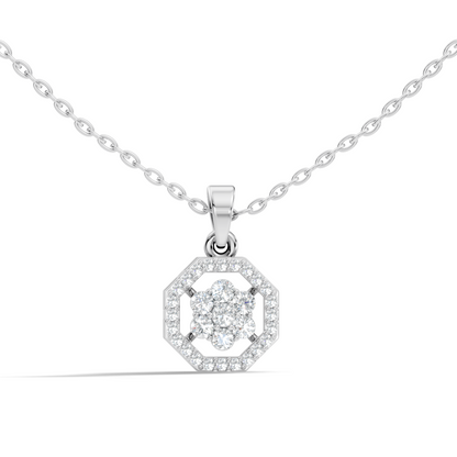Elegant Round Cut Diamond Pendant In 14K Gold Affordable Gift for Women - HIGHCARAT DIAMONDS