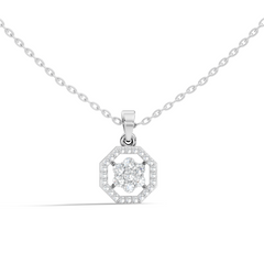 Elegant Round Cut Diamond Pendant In 14K Gold Affordable Gift for Women - HIGHCARAT DIAMONDS
