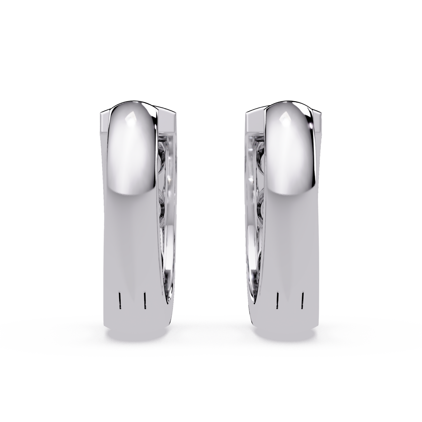 Round Cut Lab Grown Diamond Vintage Three Stone Hoop Earring - HIGHCARAT DIAMONDS