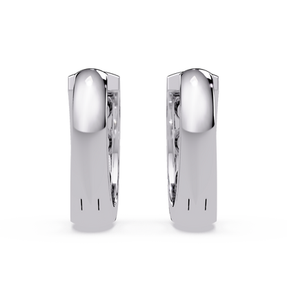 Round Cut Lab Grown Diamond Vintage Three Stone Hoop Earring - HIGHCARAT DIAMONDS