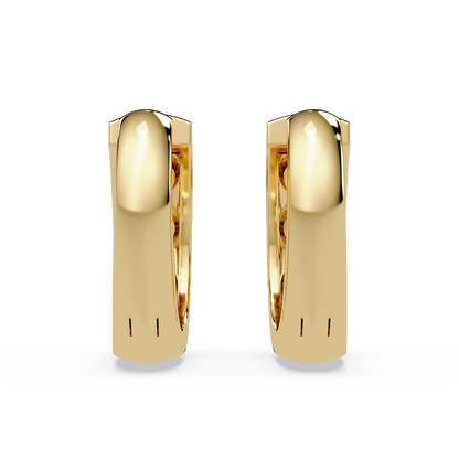 Round Cut Lab Grown Diamond Vintage Three Stone Hoop Earring - HIGHCARAT DIAMONDS