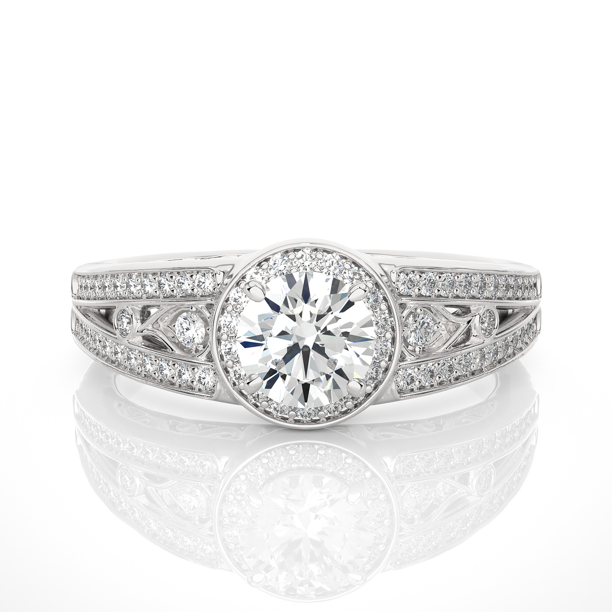 Round Cut  Lab Grown Diamond Wedding Ring for Her, 14k-18k Solid Gold Options Available and  Wear Everyday Basis - HIGHCARAT DIAMONDS