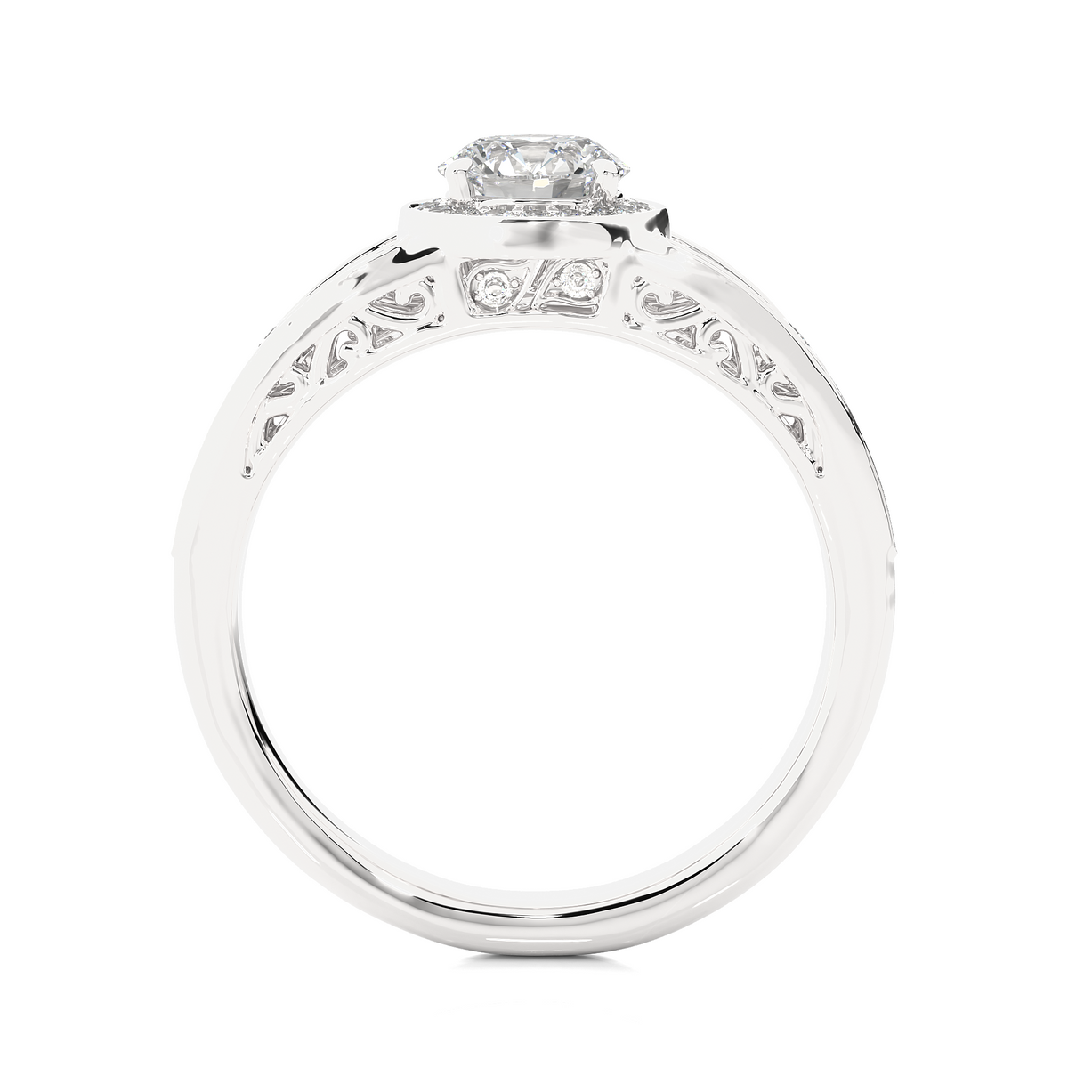 Round Cut  Lab Grown Diamond Wedding Ring for Her, 14k-18k Solid Gold Options Available and  Wear Everyday Basis - HIGHCARAT DIAMONDS