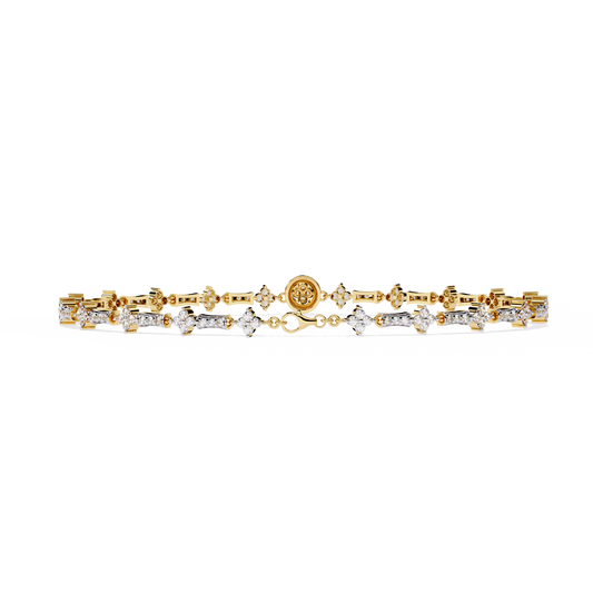 Round Cut Lab Grown Diamond Unique Delicate Classic Wedding Tennis Bracelet Gift For Women's - HIGHCARAT DIAMONDS