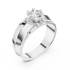 Lab Grown Round Shape Diamond For Men Diamond Ring - HIGHCARAT DIAMONDS