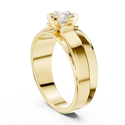 Lab Grown Round Shape Diamond For Men Diamond Ring - HIGHCARAT DIAMONDS