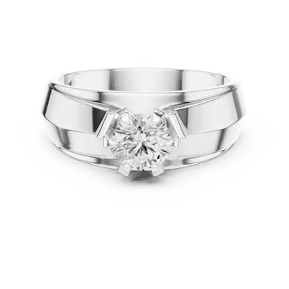 Lab Grown Round Shape Diamond For Men Diamond Ring - HIGHCARAT DIAMONDS
