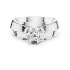 Lab Grown Round Shape Diamond For Men Diamond Ring - HIGHCARAT DIAMONDS