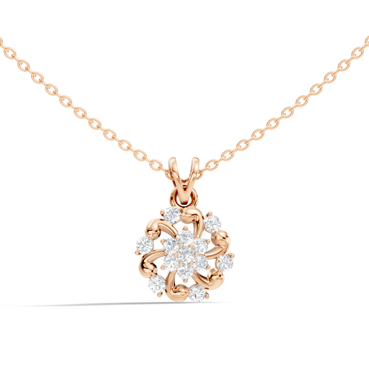Round Cut Diamond Anniversary Pendant Minimalist In 14K Solid White Gold Gift For Her - HIGHCARAT DIAMONDS