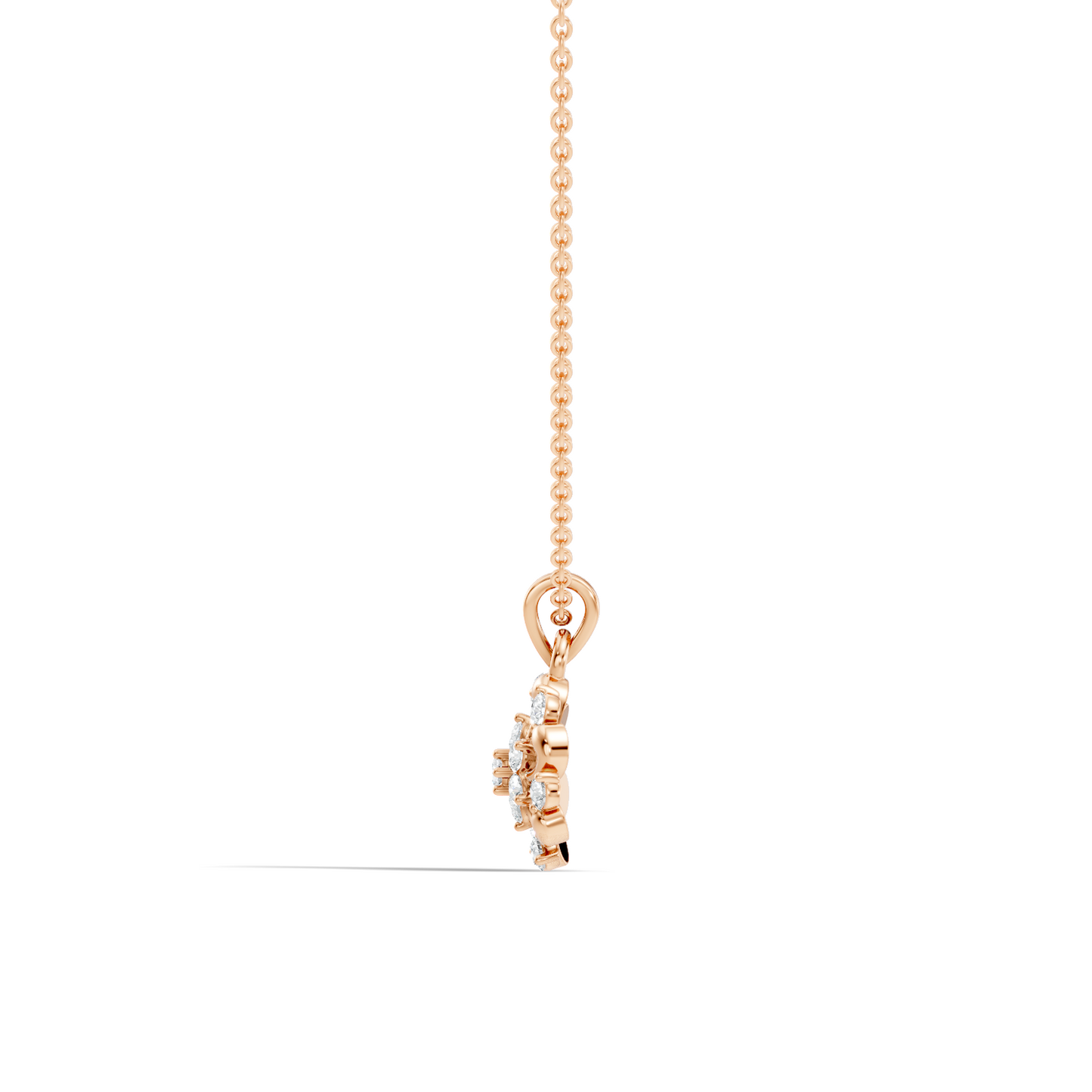 Round Cut Diamond Anniversary Pendant Minimalist In 14K Solid White Gold Gift For Her - HIGHCARAT DIAMONDS