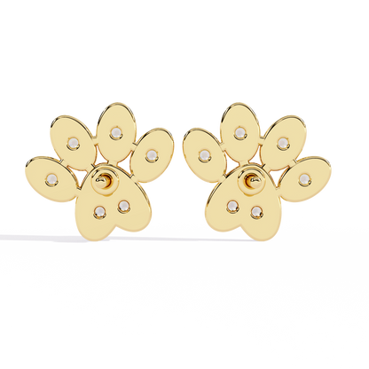 Round Cut Lab Grown & Natural Diamond Antique Stackable Stunning 18k Solid White Gold Perfect Stud Earring Gift For Her - HIGHCARAT DIAMONDS