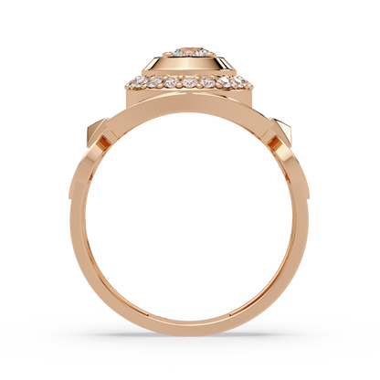 Round Cut Lab Grown Prong Set Men's Diamond Signet Ring - HIGHCARAT DIAMONDS