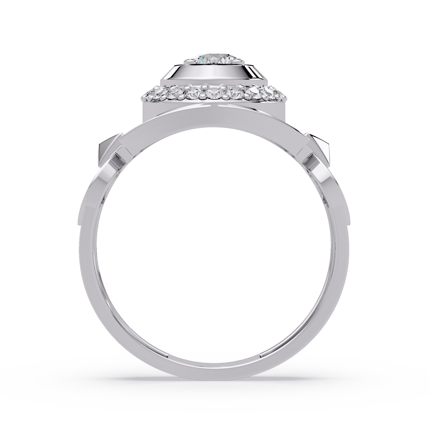 Round Cut Lab Grown Prong Set Men's Diamond Signet Ring - HIGHCARAT DIAMONDS