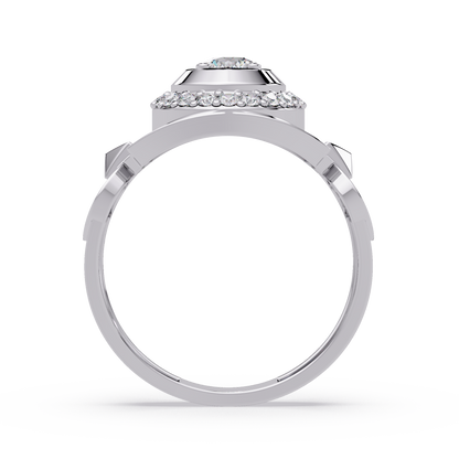 Round Cut Lab Grown Prong Set Men's Diamond Signet Ring - HIGHCARAT DIAMONDS