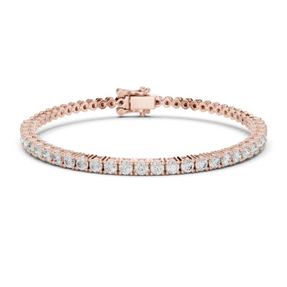 Vintage 1.80Ct Round Cut White Colorless Diamond Prong Set Minimalist Stacking Party Wear Tennis Bracelet - HIGHCARAT DIAMONDS