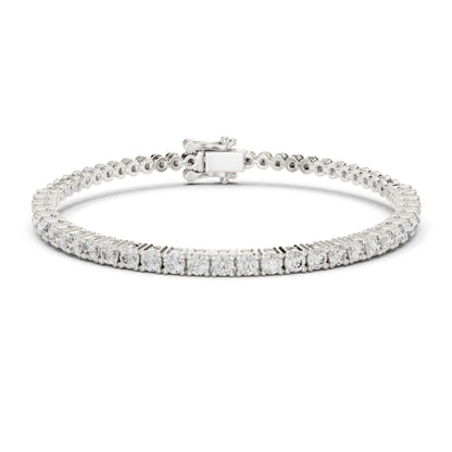 Vintage 1.80Ct Round Cut White Colorless Diamond Prong Set Minimalist Stacking Party Wear Tennis Bracelet - HIGHCARAT DIAMONDS