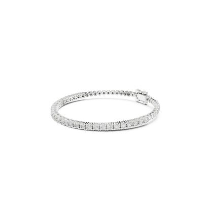 Vintage 1.80Ct Round Cut White Colorless Diamond Prong Set Minimalist Stacking Party Wear Tennis Bracelet - HIGHCARAT DIAMONDS