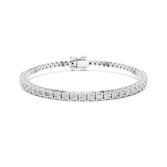 Vintage 1.80Ct Round Cut White Colorless Diamond Prong Set Minimalist Stacking Party Wear Tennis Bracelet - HIGHCARAT DIAMONDS