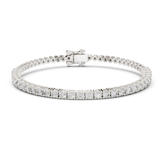 Round Cut Lab Grown Prong Set Tennis Diamond Bracelet - HIGHCARAT DIAMONDS