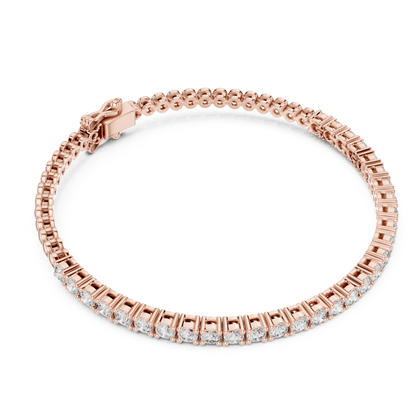 Round Cut Lab Grown Prong Set Tennis Diamond Bracelet - HIGHCARAT DIAMONDS