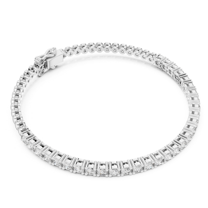Round Cut Lab Grown Prong Set Tennis Diamond Bracelet - HIGHCARAT DIAMONDS