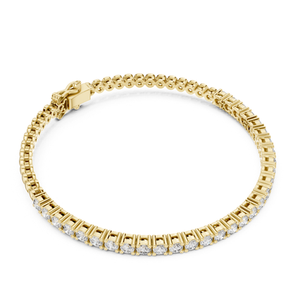 Round Cut Lab Grown Prong Set Tennis Diamond Bracelet - HIGHCARAT DIAMONDS