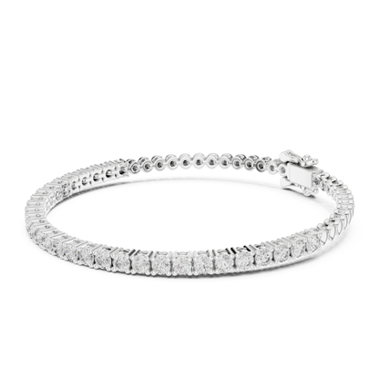 Round Cut Lab Grown Prong Set Tennis Diamond Bracelet - HIGHCARAT DIAMONDS