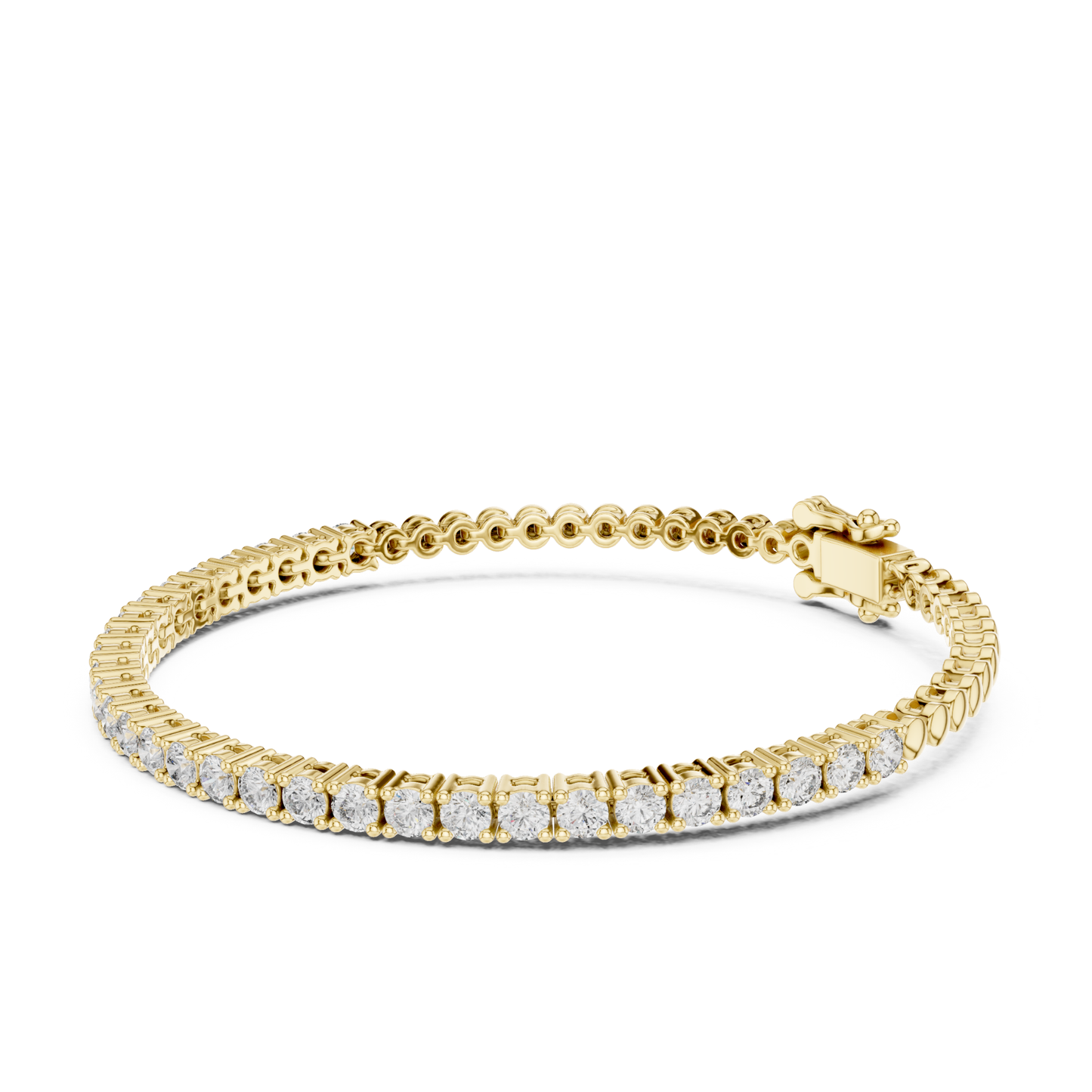 Round Cut Lab Grown Prong Set Tennis Diamond Bracelet - HIGHCARAT DIAMONDS