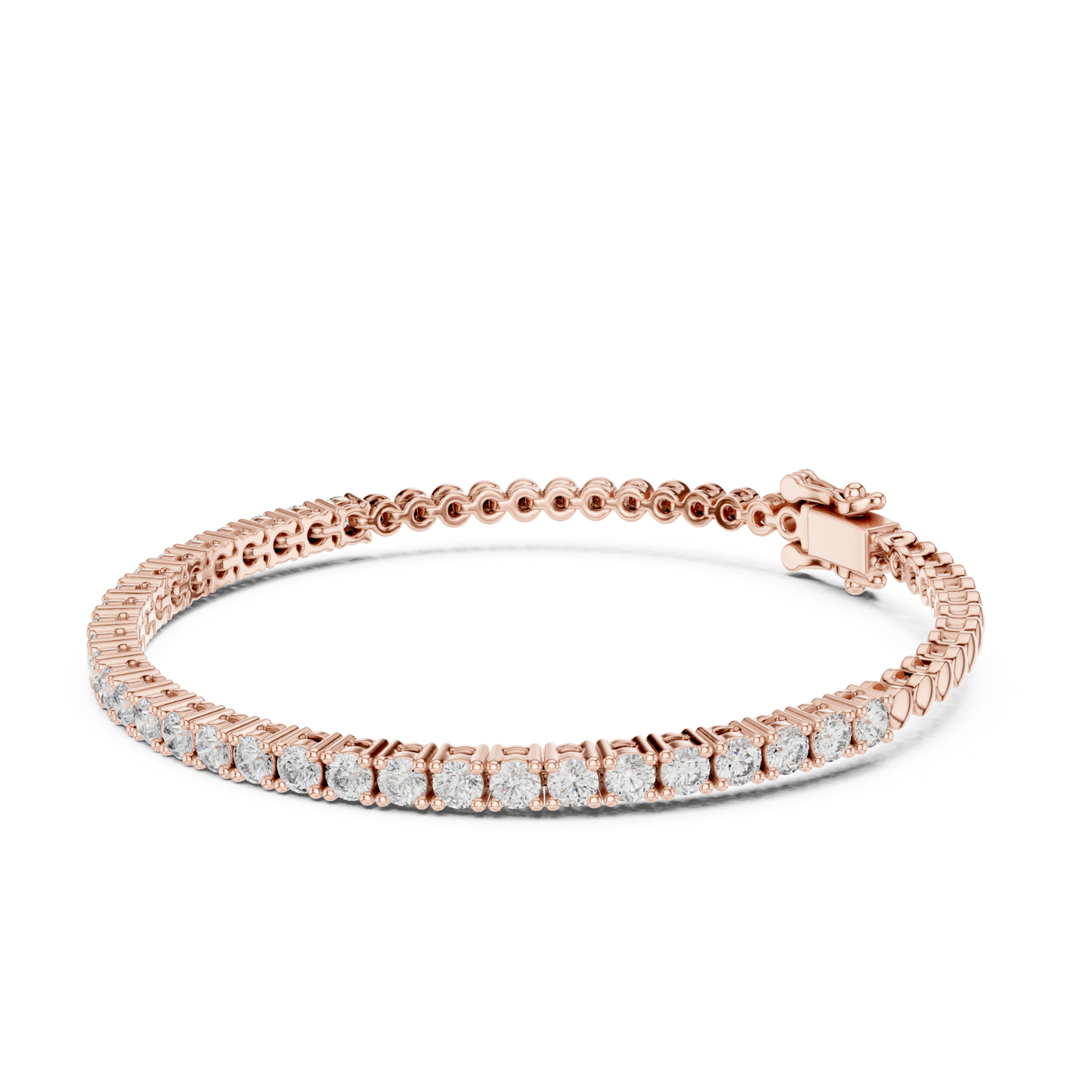 Round Cut Lab Grown Prong Set Tennis Diamond Bracelet - HIGHCARAT DIAMONDS